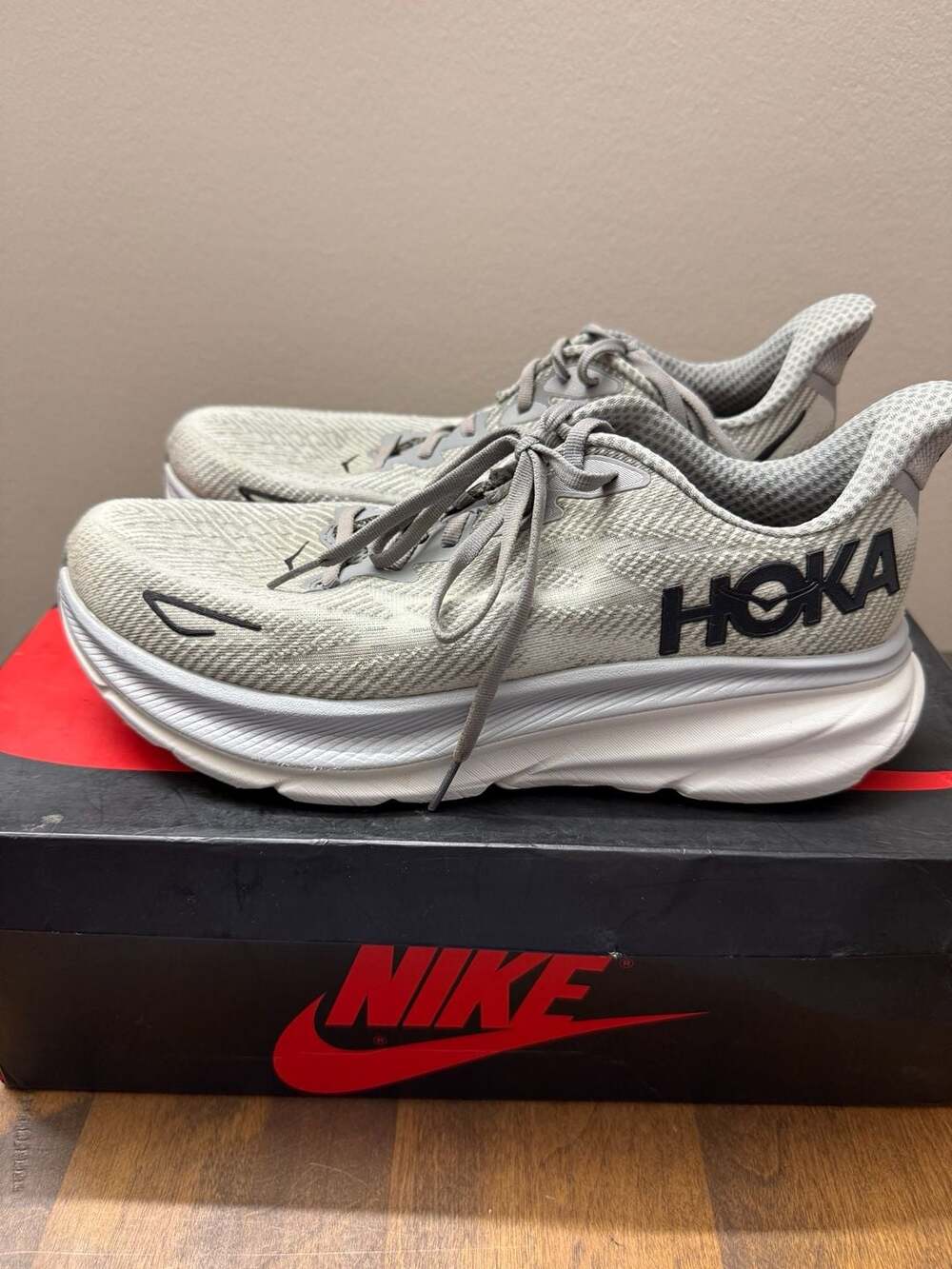 Hoka One One Clifton 9 Harbor Mist Black Running Shoes